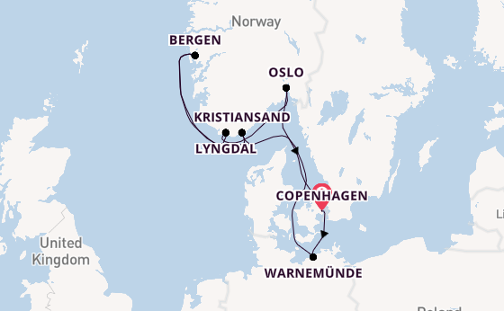 Norway from Copenhagen, Denmark with the MSC Magnifica