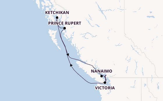 Alaska from Vancouver, British Columbia with the Eurodam