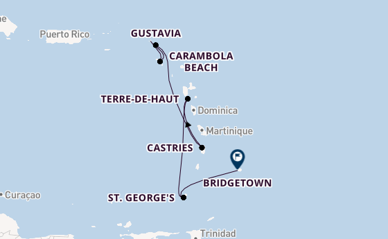 Südliche Karibik ab Philipsburg, St. Maarten auf der Seabourn Ovation