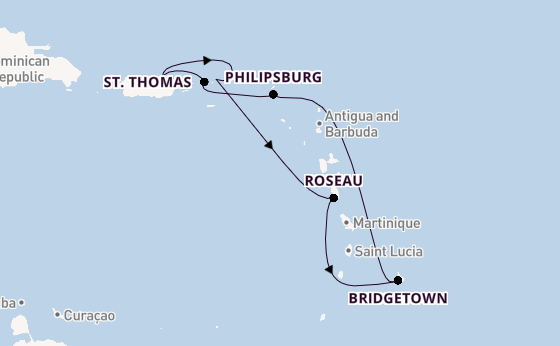 Caribbean vanaf San Juan, Puerto Rico met de Norwegian Prima