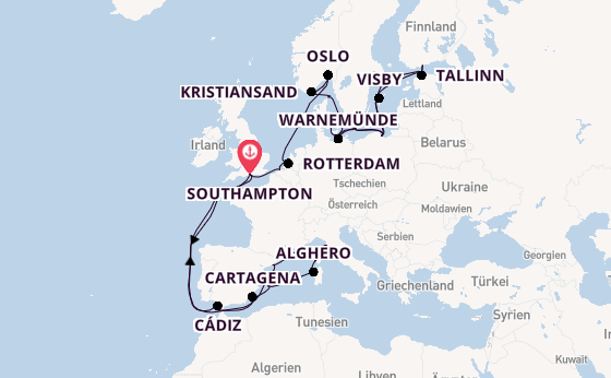 Westliches Mittelmeer ab Southampton, Großbritannien auf der Regal Princess