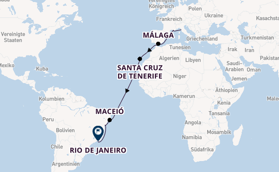 Transatlantik ab Livorno (Florenz), Italien auf der MSC Virtuosa