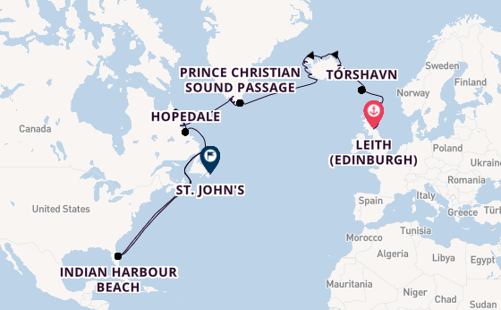 Transatlantic from Leith (Edinburgh), Scotland with the Seabourn Venture