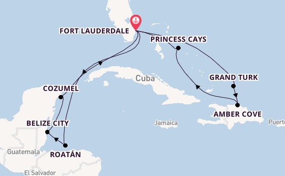 Caribbean vanaf Fort Lauderdale, Verenigde Staten met de Star Princess