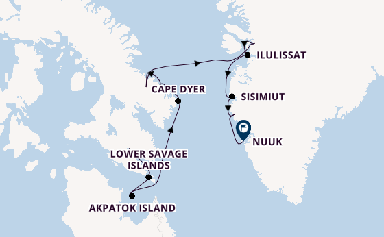 Arktis ab Iqaluit, Kanada auf der Silver Wind