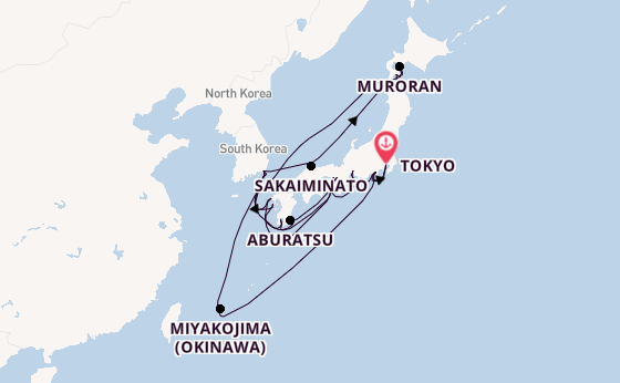 Japan from Tokyo, Japan with the Silver Whisper