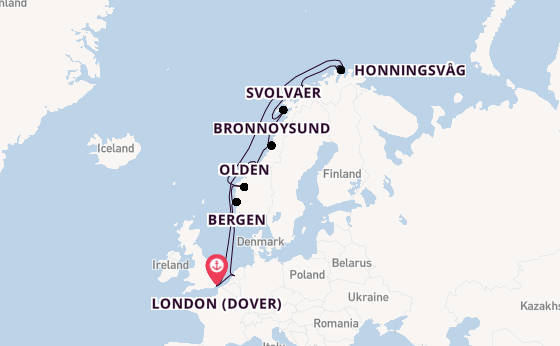 Norway from London (Dover), England, United Kingdom with the Seabourn Ovation 