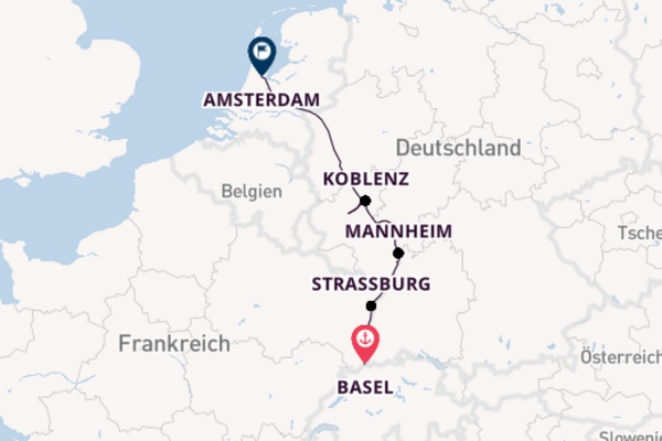 Großartige Kreuzfahrt über Rüdesheim nach Amsterdam