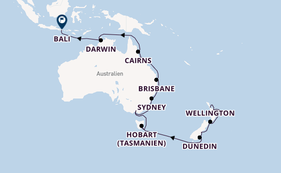 Australien und Neuseeland ab Auckland, Neuseeland auf der Marina