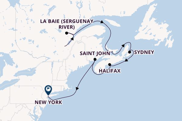 East Coast USA from Quebec City, Quebec, Canada with the Norwegian Gem