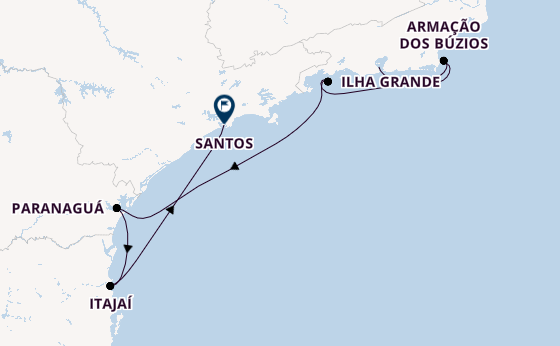 Brazilië vanaf Rio de Janeiro, Brazilië met de MSC Musica