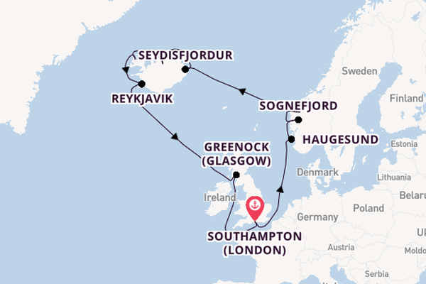 Arctic from Southampton, England with the Emerald Princess