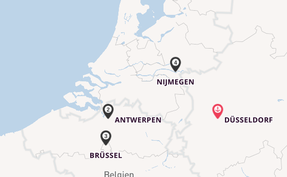 Rhein ab Düsseldorf, Deutschland auf der VIVA ENJOY