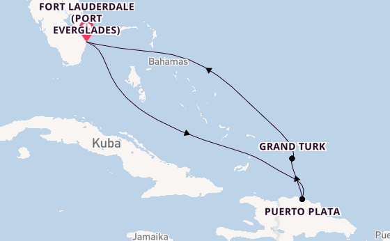 Karibik ab Fort Lauderdale (Port Everglades), USA auf der Celebrity Summit