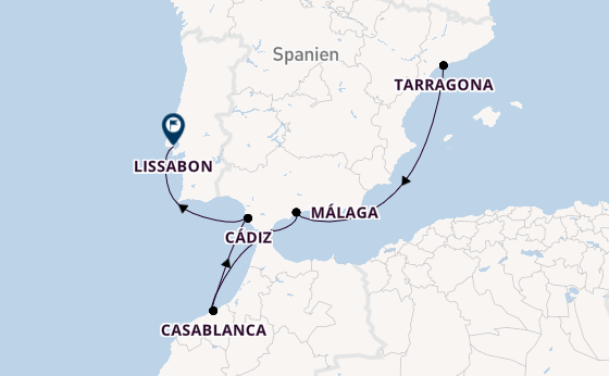 Westliches Mittelmeer ab Tarragona, Spanien auf der Celestyal Discovery