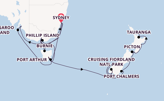 Australien und Neuseeland ab Sydney auf der Noordam