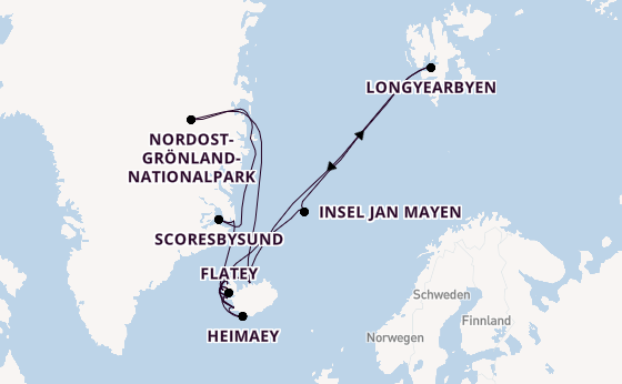Arktis ab Reykjavik, Island auf der Seabourn Pursuit