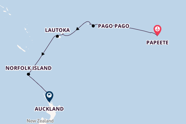 Polynesia from Papeete, Tahiti, French Polynesia with the Azamara Quest