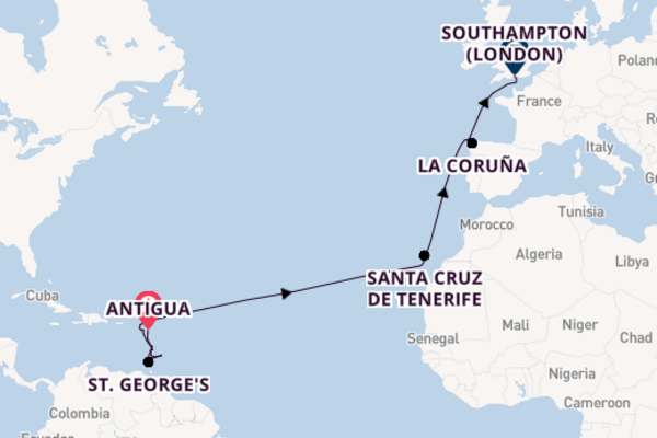 Caribbean From Antigua with the Arvia