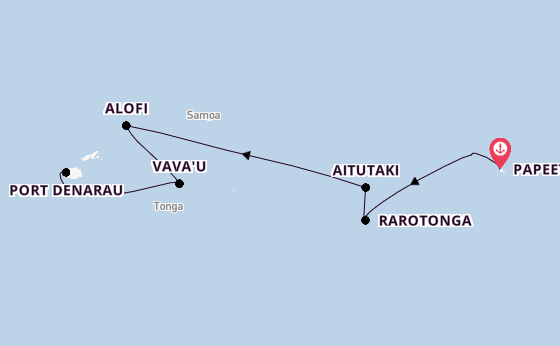 Polynesië vanaf Papeete, Frans-Polynesië met de Vista