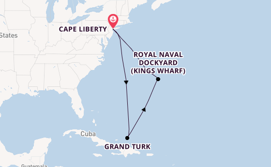 Amerikaanse Oostkust vanaf Cape Liberty, New Jersey met de Independence of the Seas