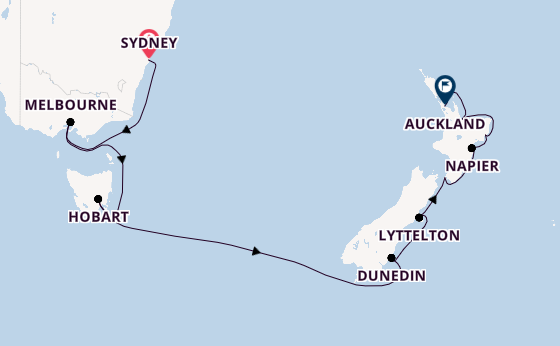 Australia and New Zealand from Sydney, Australia with the Marina