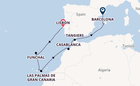 Canaries, Portugal & Moroccan Treasures