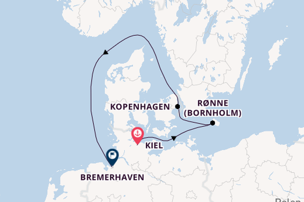 Europa ab Kiel, Deutschland auf der Amadea