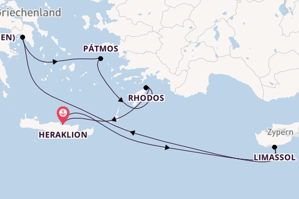 7 Nächte - Mediterrane Inseln und Zypern - ab/ bis Heraklion