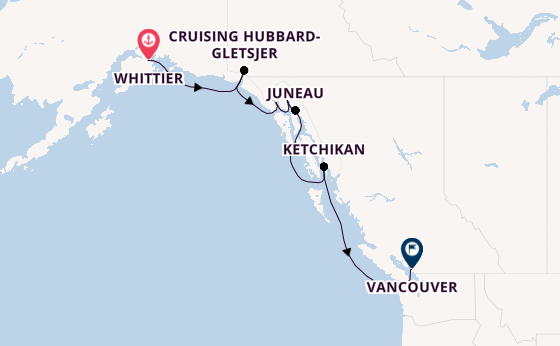 Alaska vanaf Whittier, Alaska met de Nieuw Amsterdam