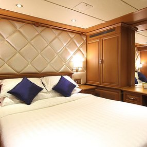 Come aboard the undefined and discover one of 1 cabin categories on a total of 5 decks that can accommodate 0 passengers. Choose your dream cabin and feel at home on board the undefined!