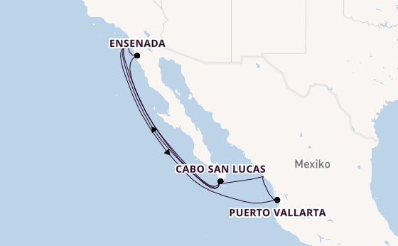 Mexikanische Riviera ab San Diego, USA auf der Koningsdam