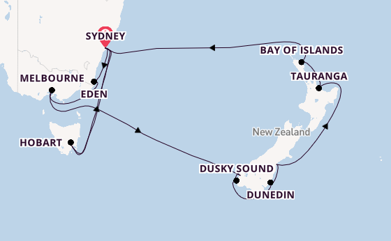 Australië en Nieuw-Zeeland vanaf Sydney, Australië met de Norwegian Spirit