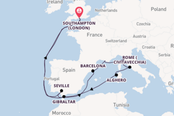 15 day cruise from Southampton (London)