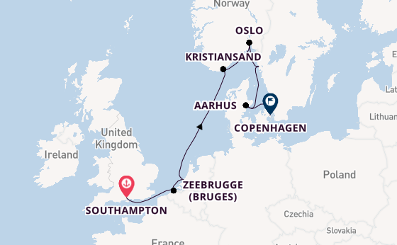 Norway from Southampton, England with the Seven Seas Voyager