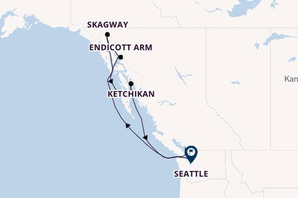 Alaska ab Vancouver, Kanada auf der Noordam