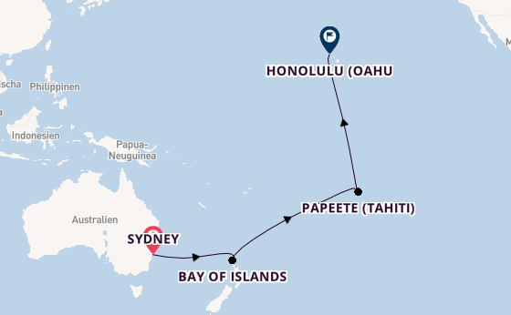 Polynesien ab Sydney auf der Celebrity Edge