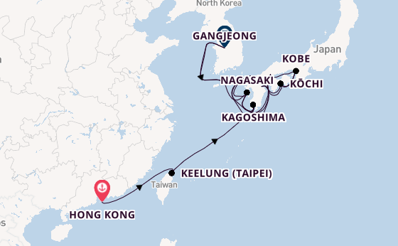 Japan from Hong Kong, China with the Seven Seas Navigator