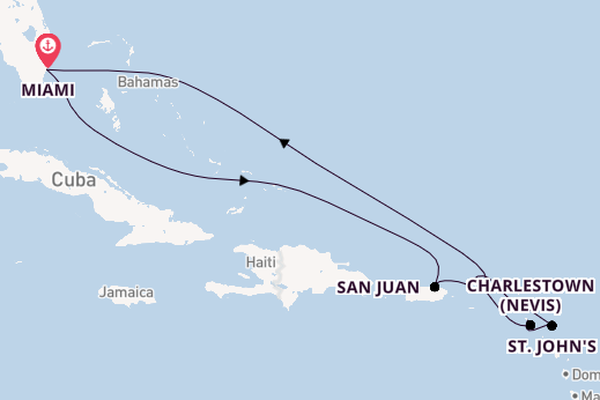 Caribbean from Miami, Florida, USA with the Azamara Onward