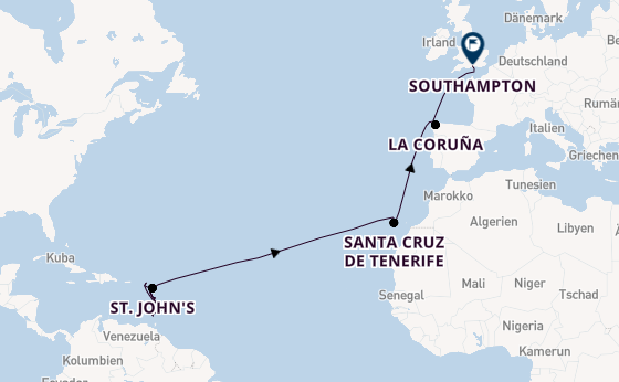 Karibik ab Basseterre, St. Kitts auf der Iona