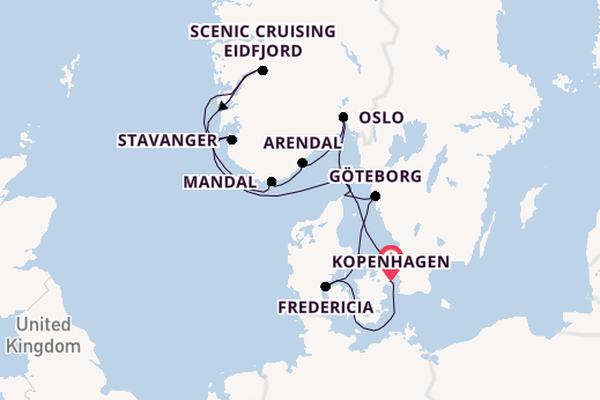 Noorwegen vanaf Kopenhagen, Denemarken met de Azamara Quest