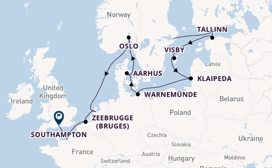 England from Stockholm, Sweden with the Seven Seas Voyager
