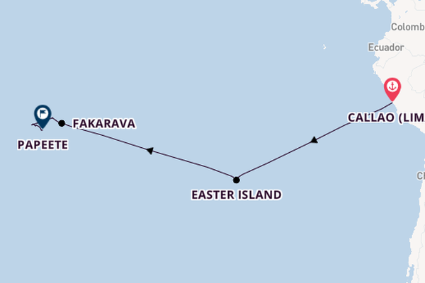 French Polynesia from Callao (Lima), Peru with the Seven Seas Mariner