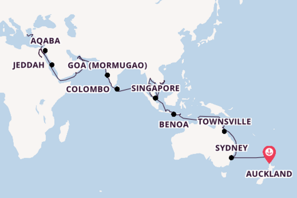 71daagse cruise naar Townsville