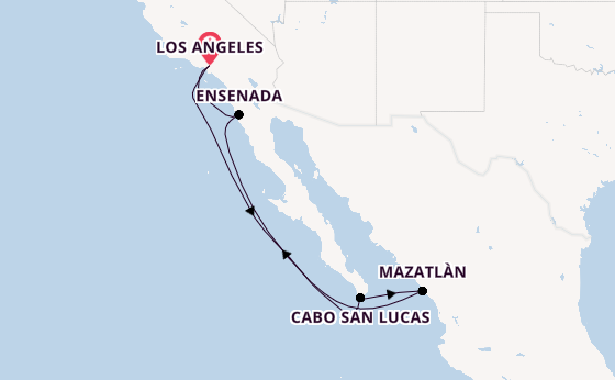 Mexican Riviera from Los Angeles, California, USA with the Navigator of the Seas 