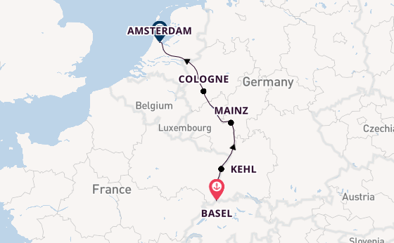 Rhine River, Europe from Basel, Switzerland with the Avalon Tranquility II 