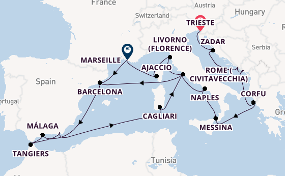 Mediterranean from Trieste, Italy with the Oosterdam