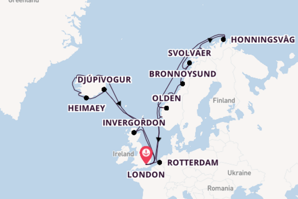 British Isles from London, England, United Kingdom with the Seabourn Sojourn