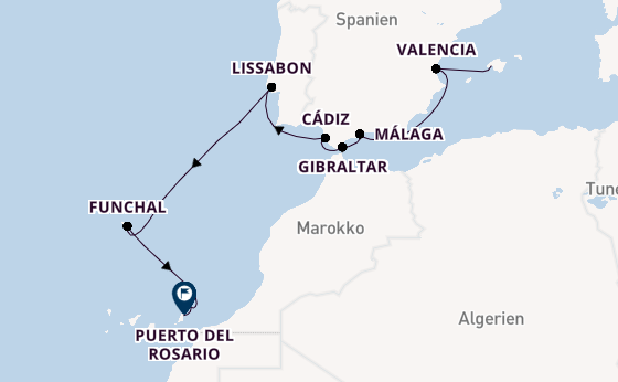 Westliches Mittelmeer ab Palma de Mallorca, Spanien auf AIDAmar