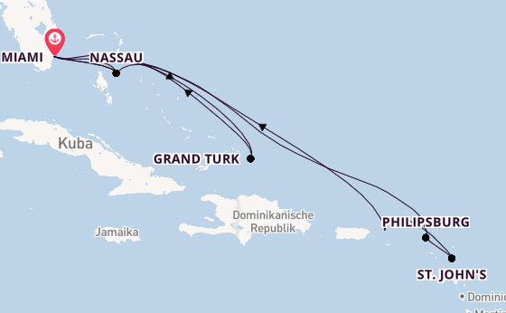 Karibik ab Miami auf der MSC Meraviglia